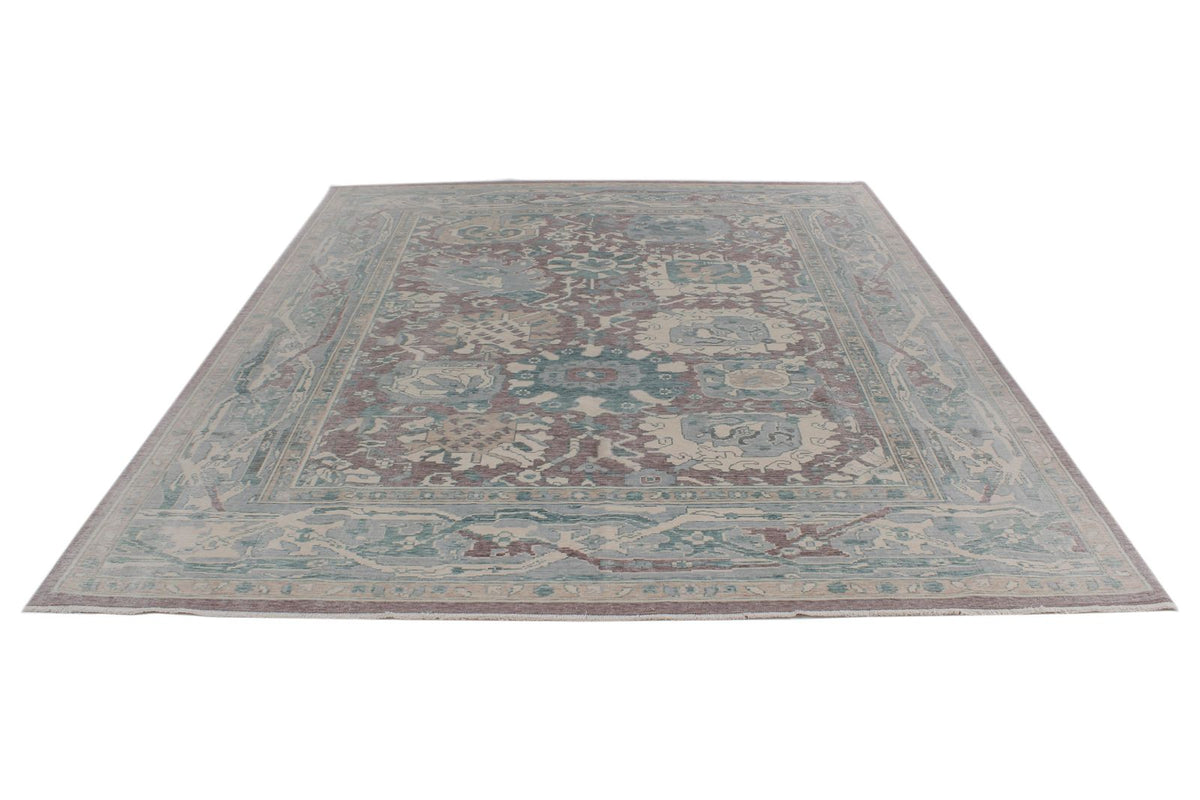 8x10 Purple and Blue Turkish Traditional Rug