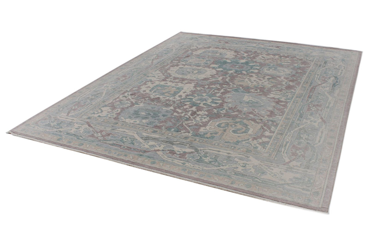 8x10 Purple and Blue Turkish Traditional Rug