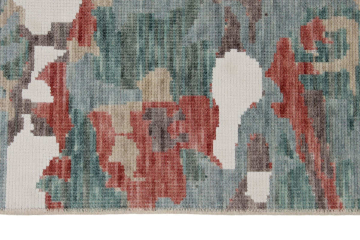 8x11 Blue and Multicolor Turkish Traditional Rug