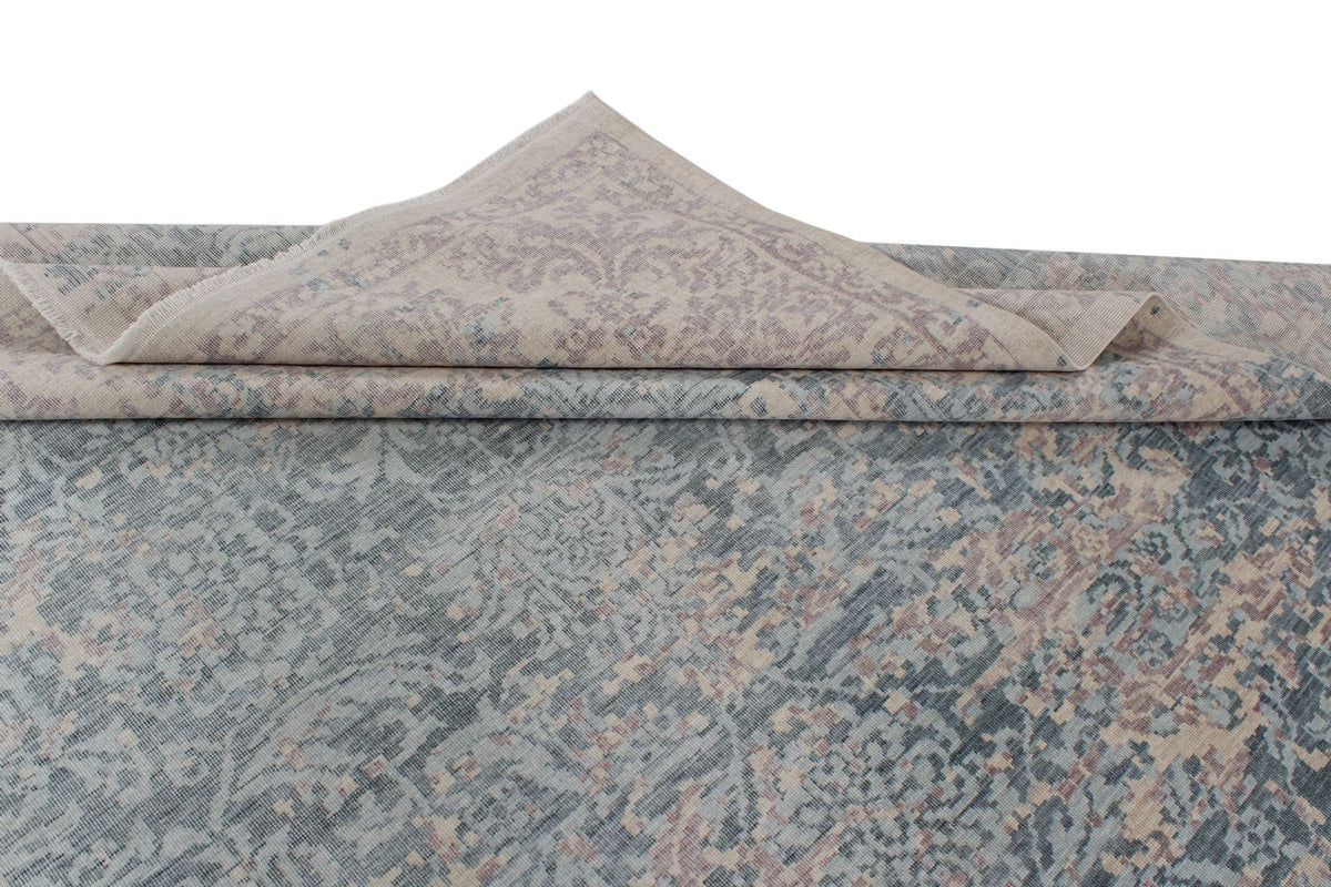 9x12 Purple and Blue Turkish Traditional Rug