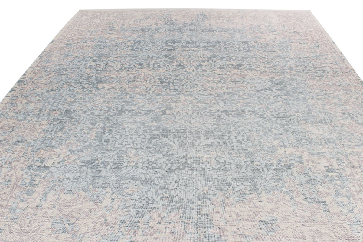 9x12 Purple and Blue Turkish Traditional Rug