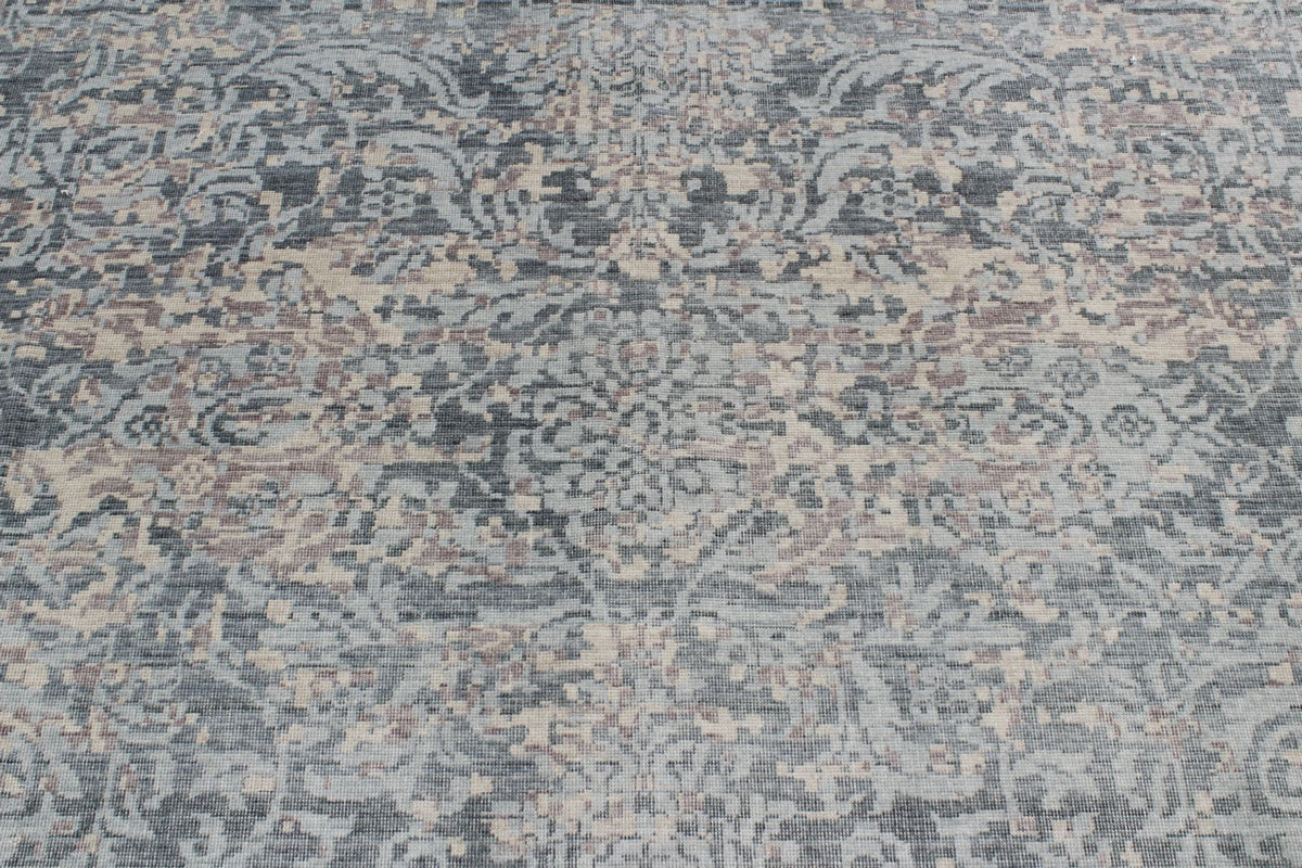 9x12 Purple and Blue Turkish Traditional Rug