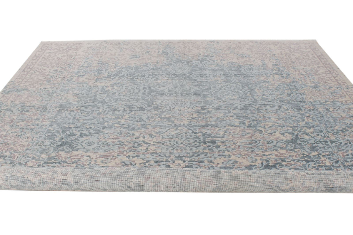 9x12 Purple and Blue Turkish Traditional Rug