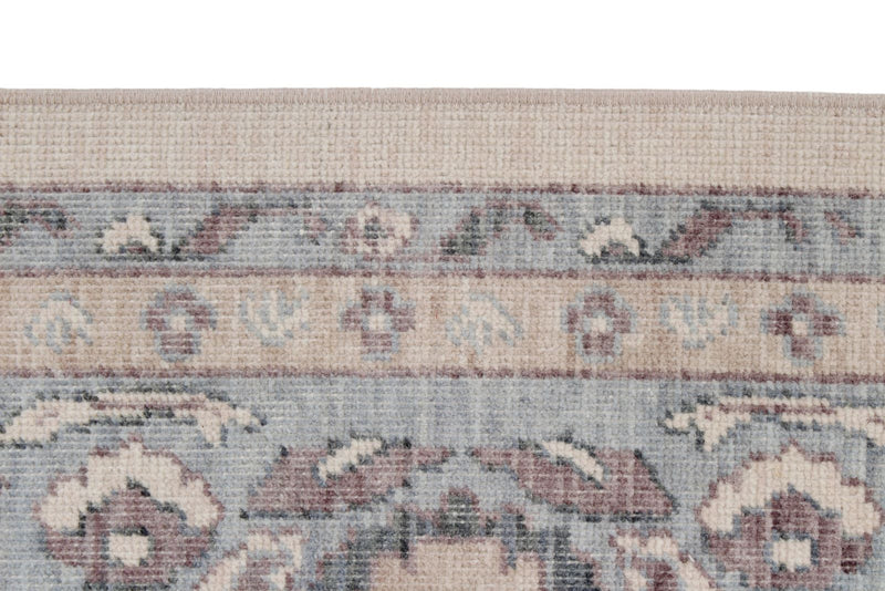8x11 Ivory and Blue Turkish Traditional Rug