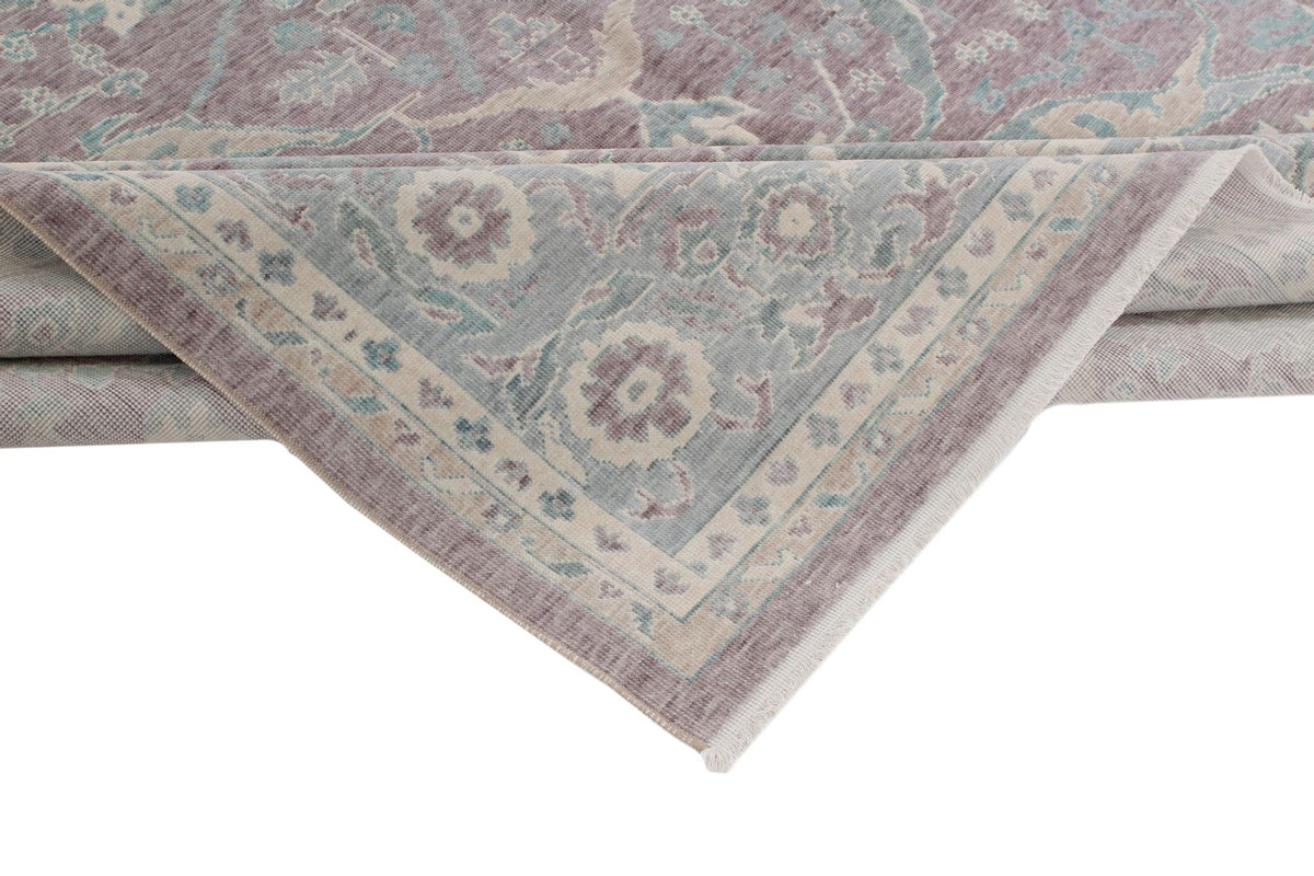 8x11 Purple and Blue Turkish Traditional Rug