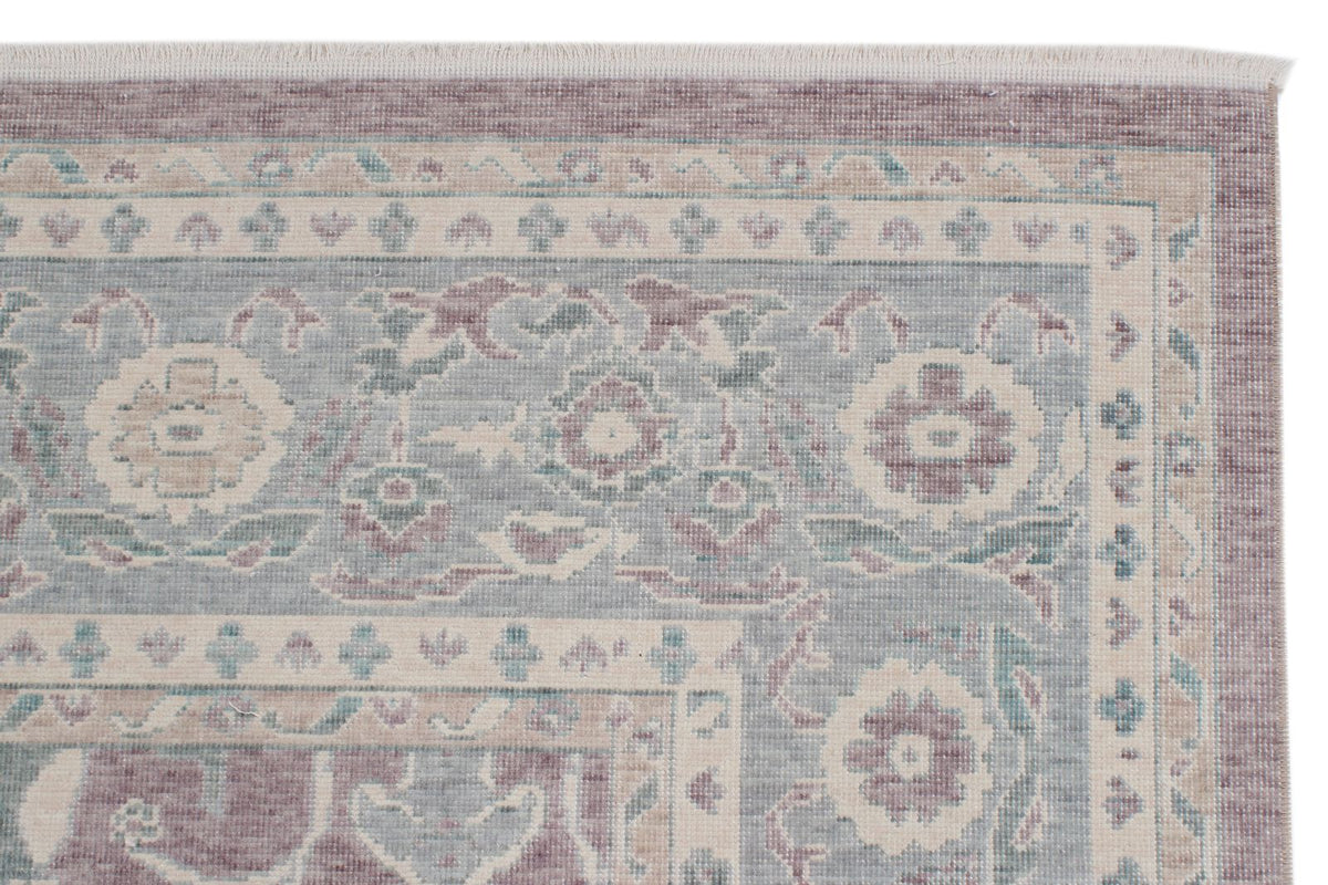 8x11 Purple and Blue Turkish Traditional Rug