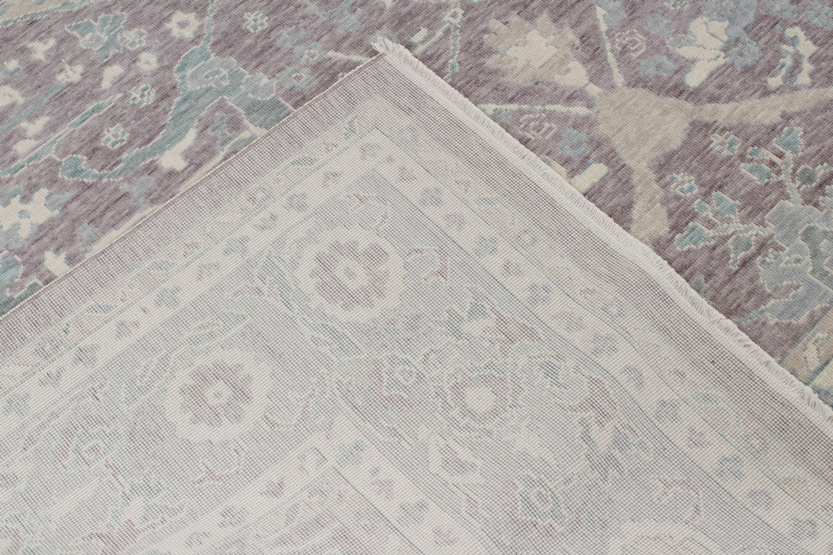 8x11 Purple and Blue Turkish Traditional Rug