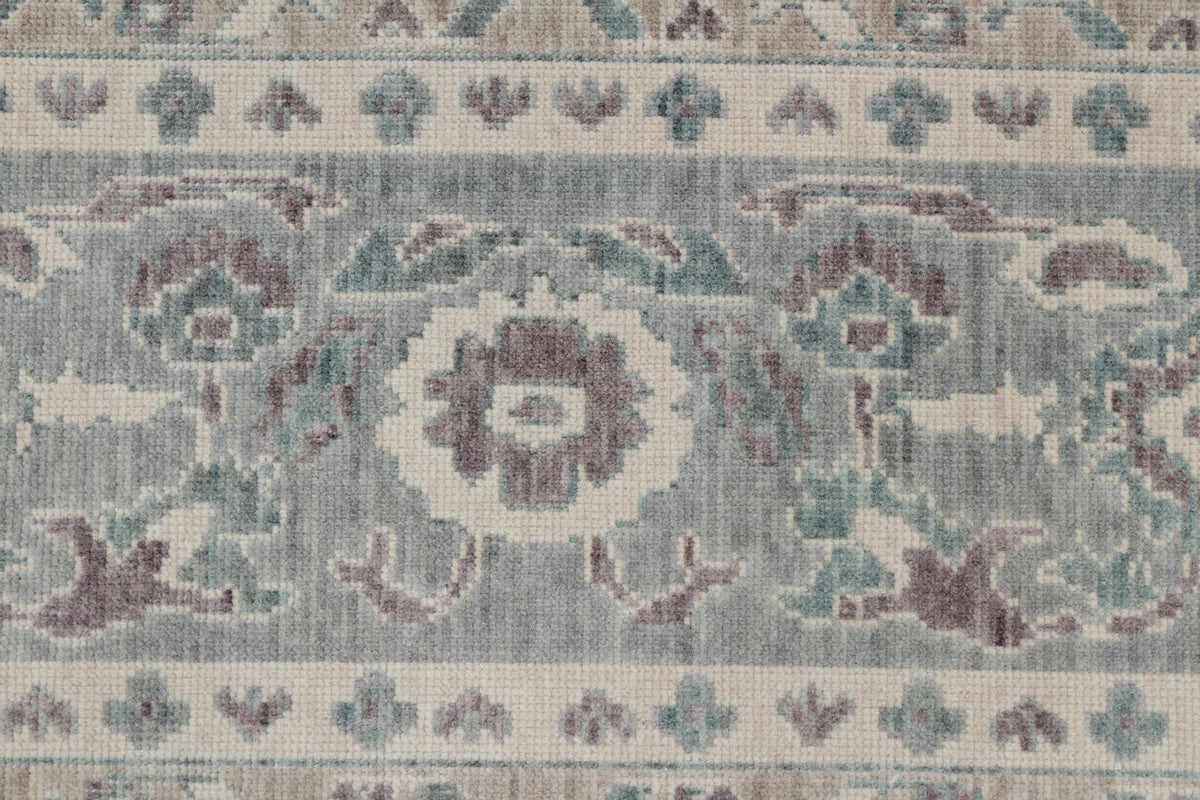 8x11 Purple and Blue Turkish Traditional Rug