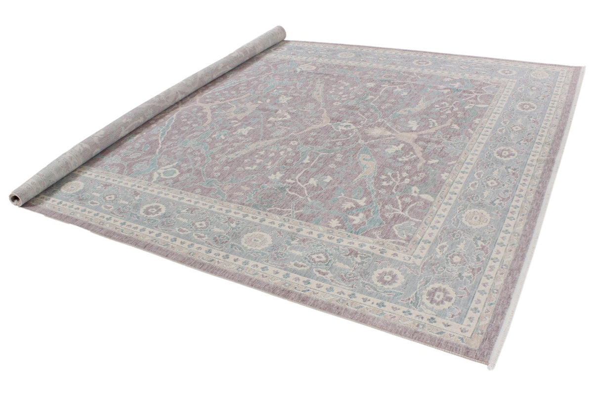 8x11 Purple and Blue Turkish Traditional Rug