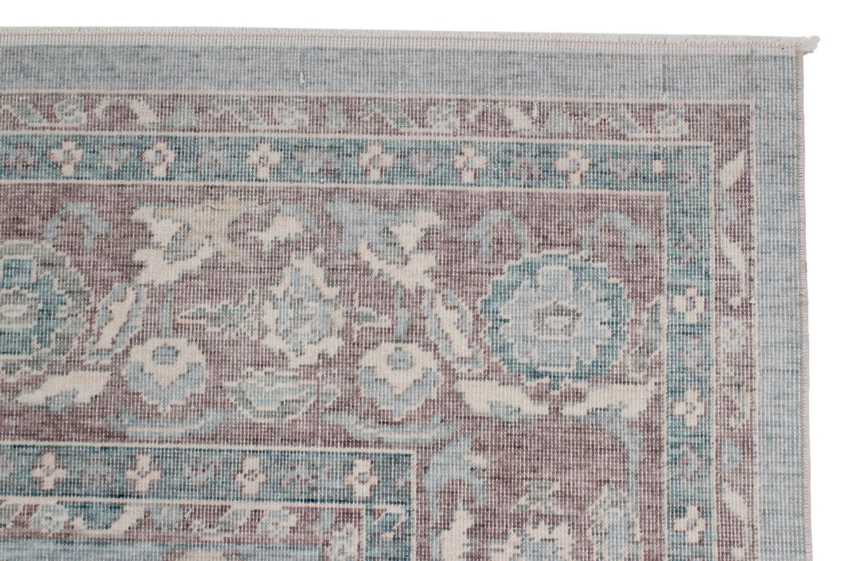 8x11 Blue and Purple Turkish Traditional Rug