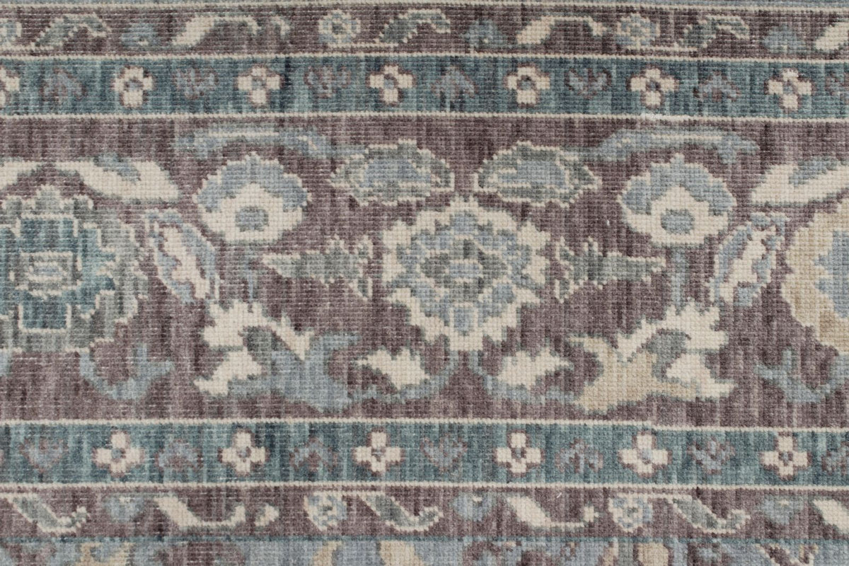 8x11 Blue and Purple Turkish Traditional Rug