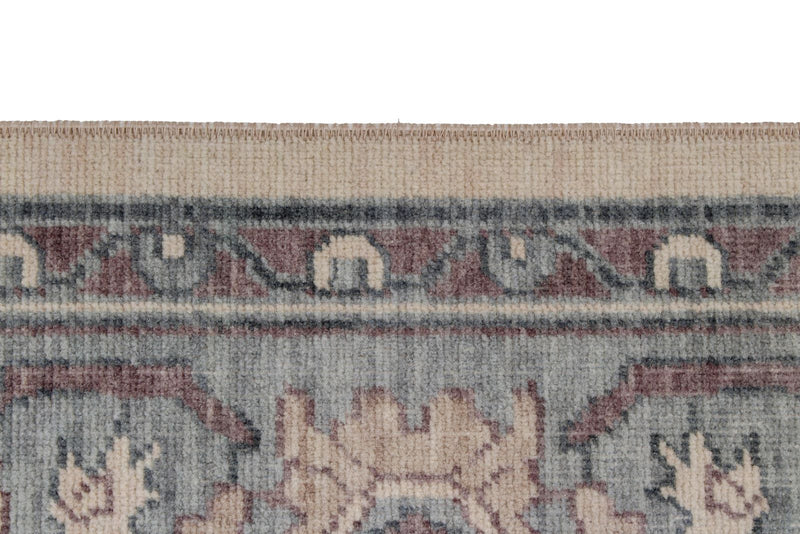 6x10 Ivory and Blue Turkish Traditional Rug