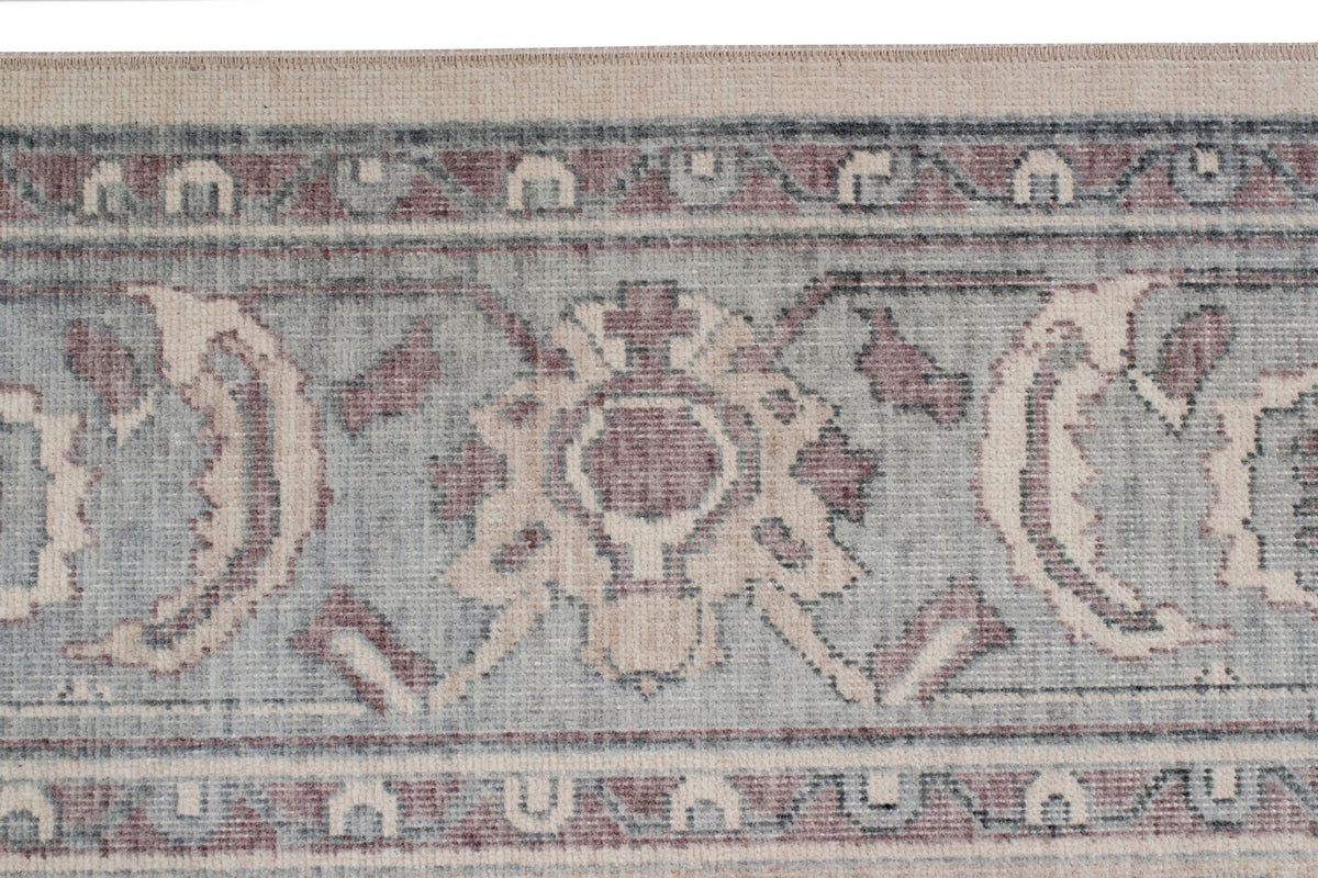6x10 Ivory and Blue Turkish Traditional Rug