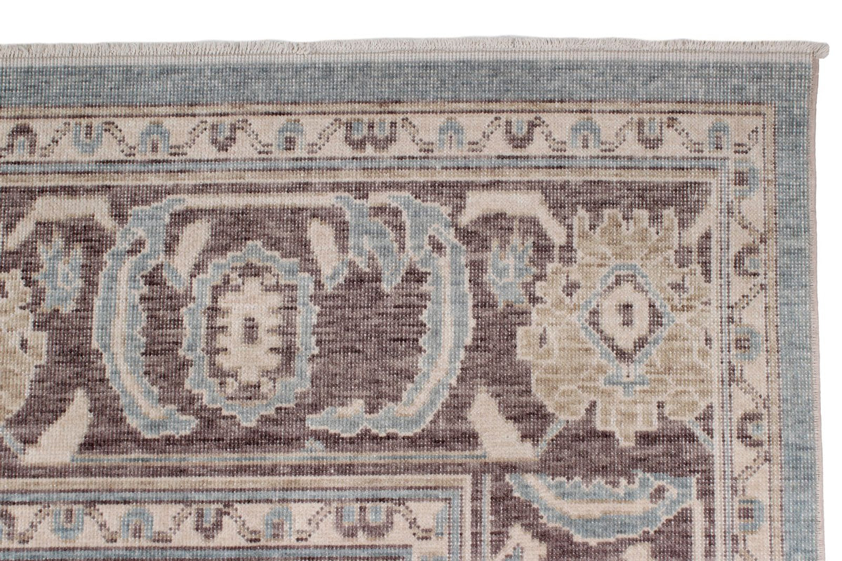 7x10 Blue and Purple Turkish Traditional Rug