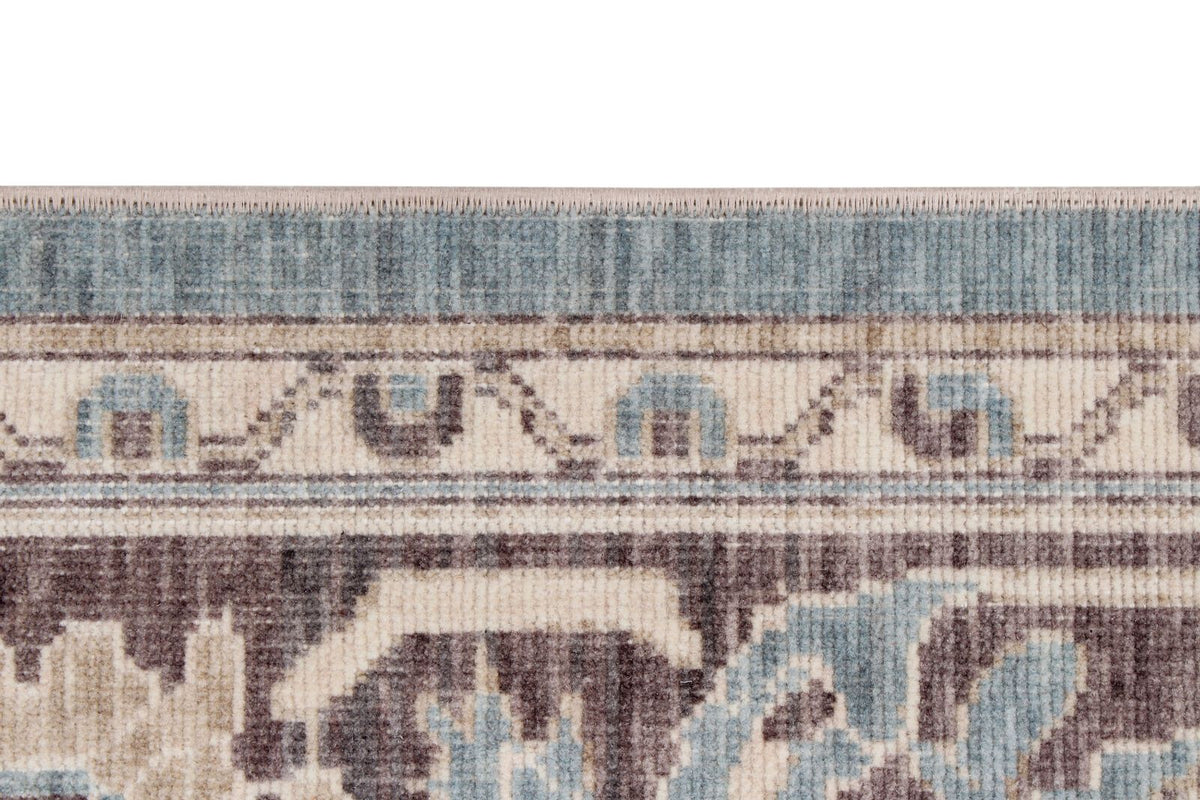 7x10 Blue and Purple Turkish Traditional Rug