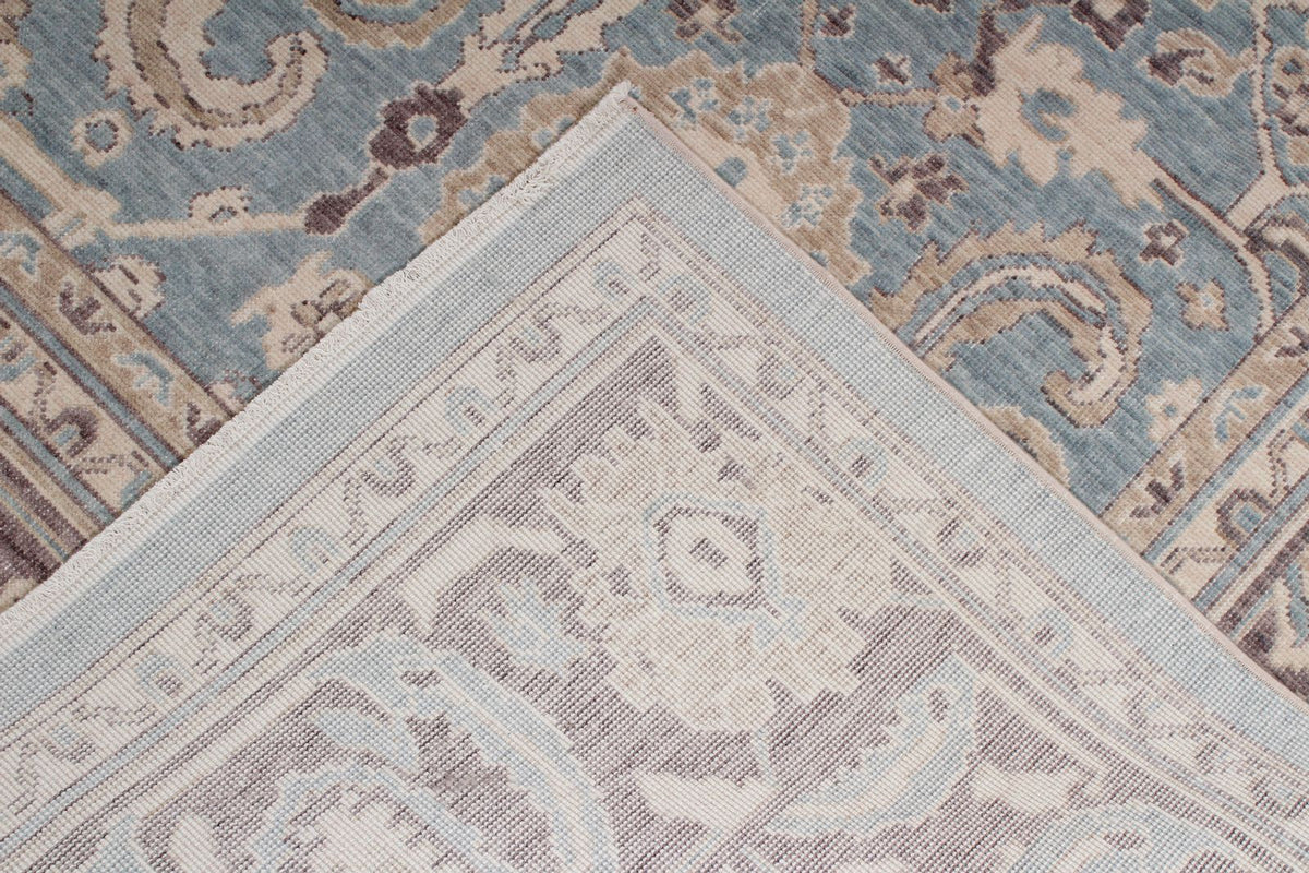 7x10 Blue and Purple Turkish Traditional Rug