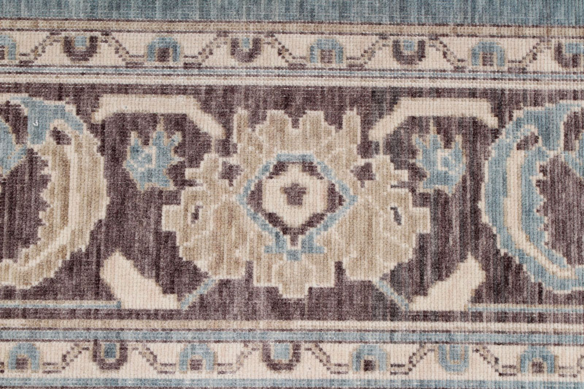 7x10 Blue and Purple Turkish Traditional Rug