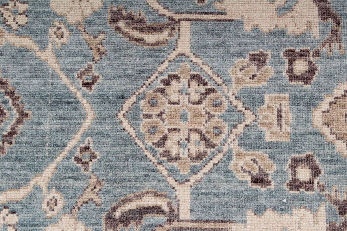 7x10 Blue and Purple Turkish Traditional Rug