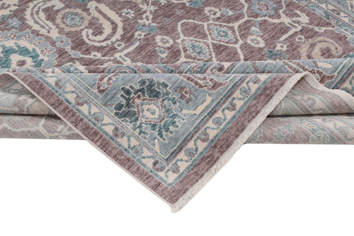 7x10 Purple and Blue Turkish Traditional Rug