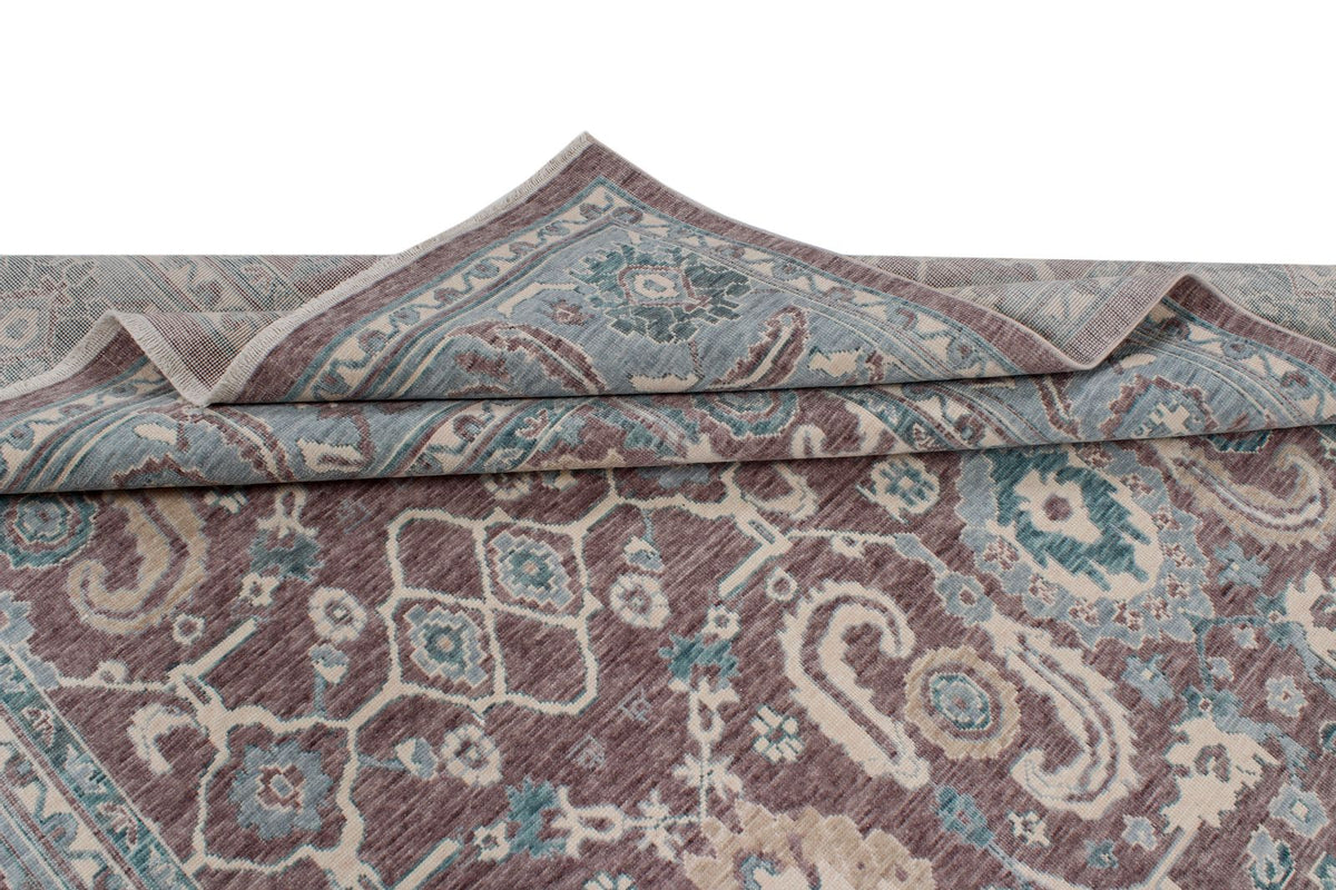 7x10 Purple and Blue Turkish Traditional Rug