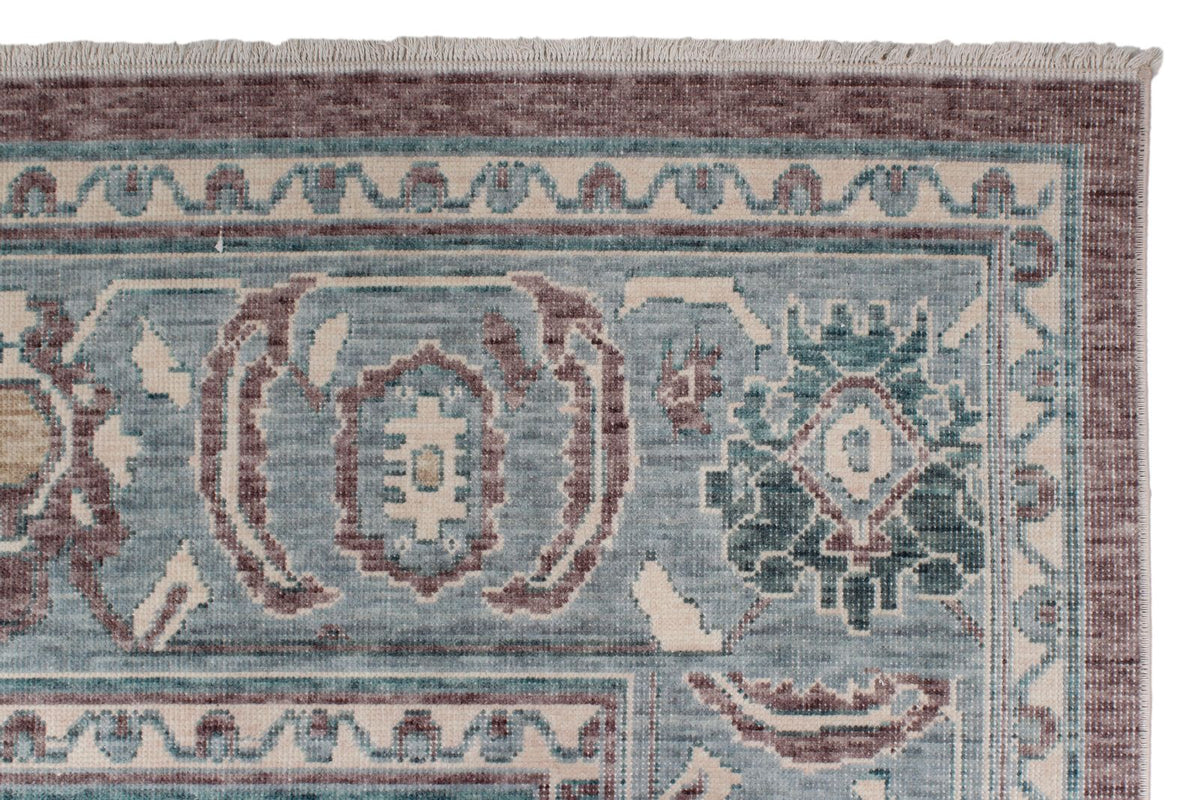 7x10 Purple and Blue Turkish Traditional Rug