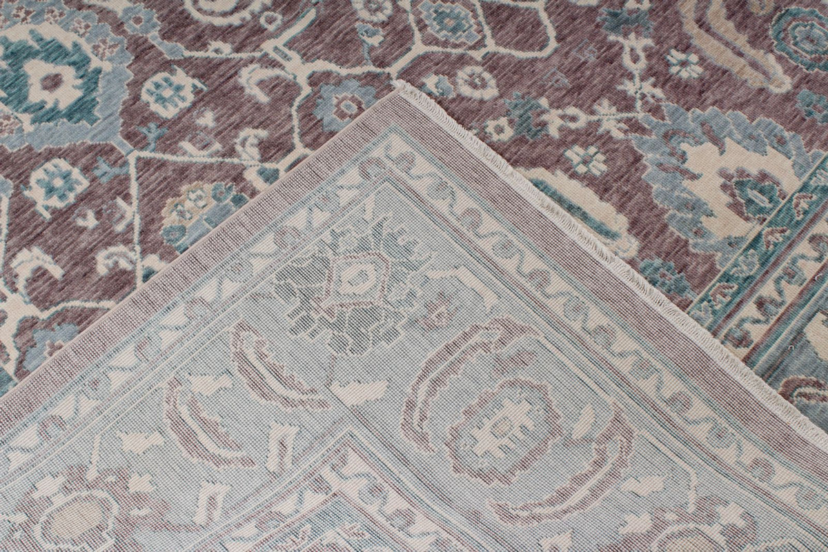 7x10 Purple and Blue Turkish Traditional Rug