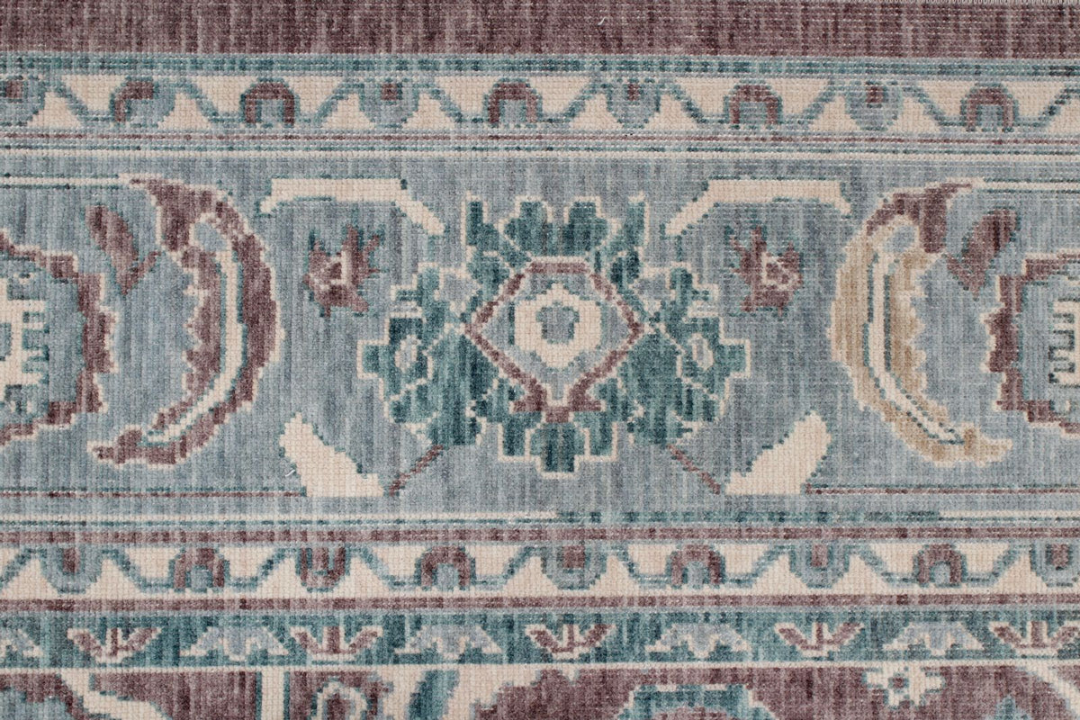 7x10 Purple and Blue Turkish Traditional Rug