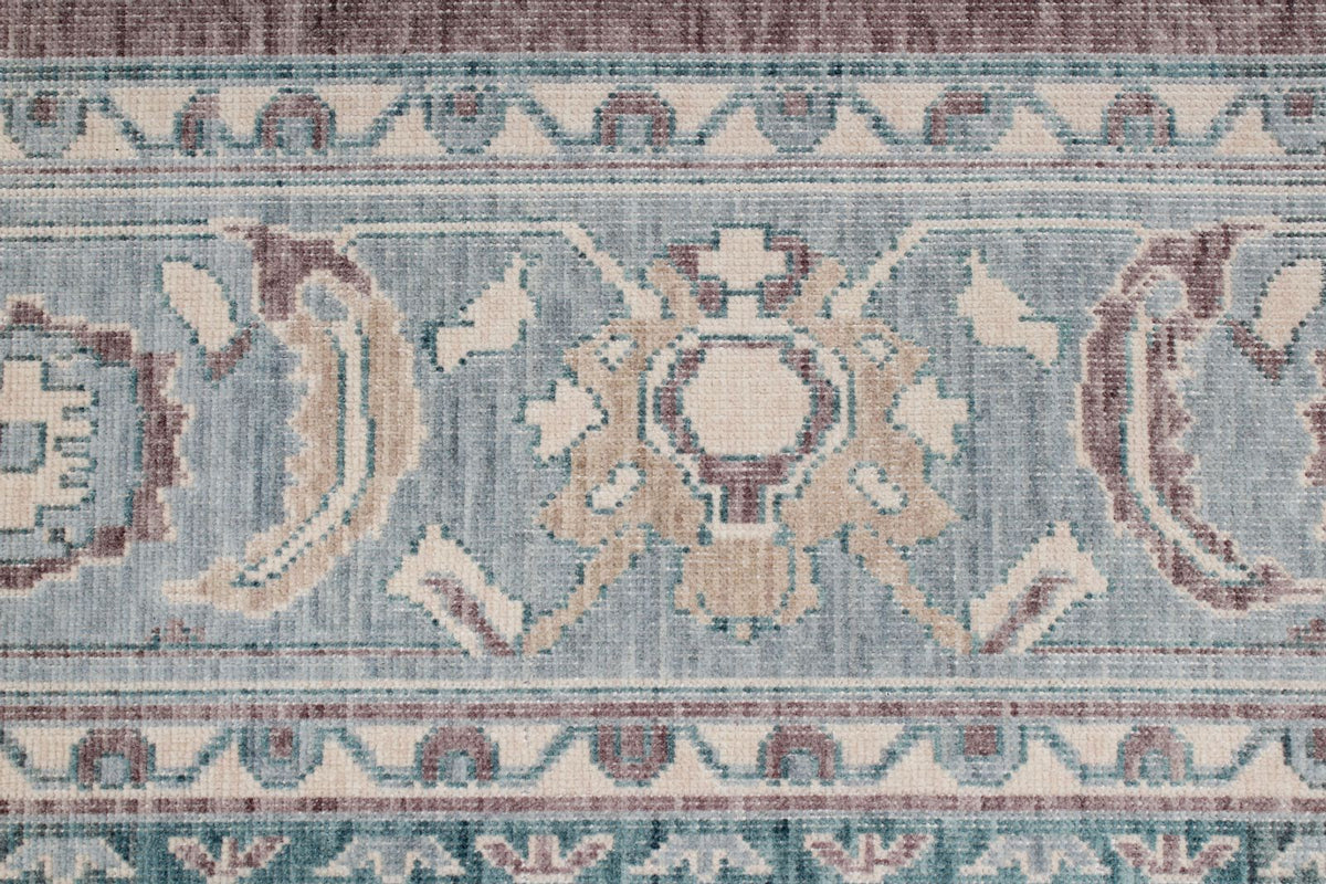 7x10 Purple and Blue Turkish Traditional Rug