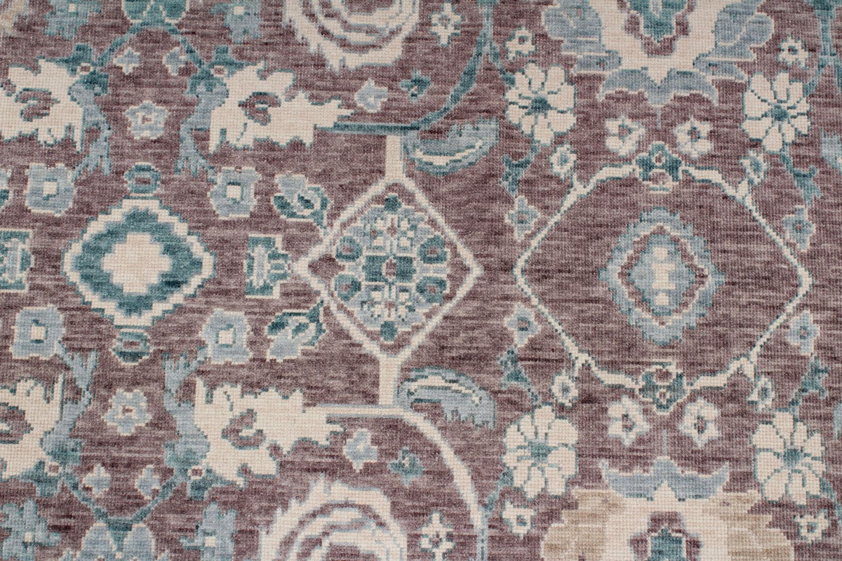 7x10 Purple and Blue Turkish Traditional Rug