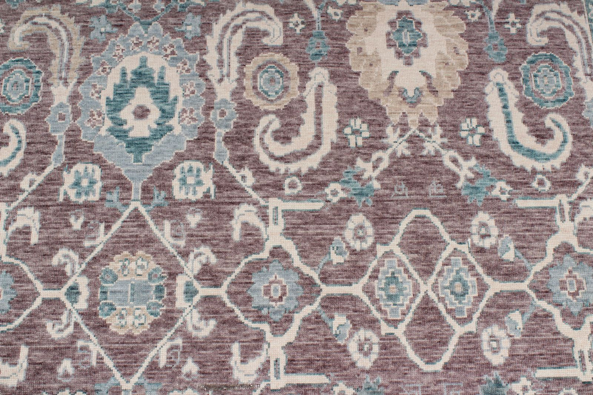 7x10 Purple and Blue Turkish Traditional Rug