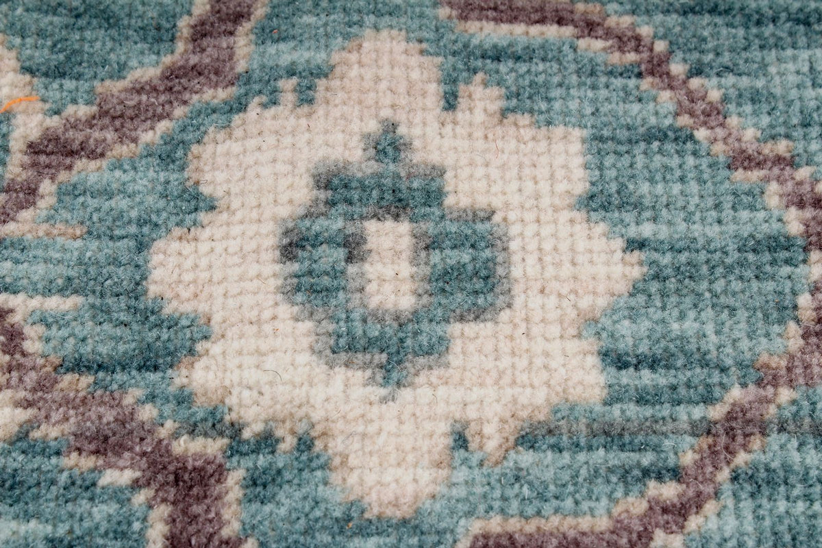 6x10 Green and Ivory Turkish Traditional Rug