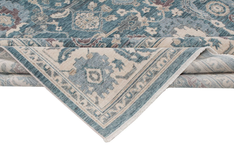 6x10 Blue and Beige Turkish Traditional Rug