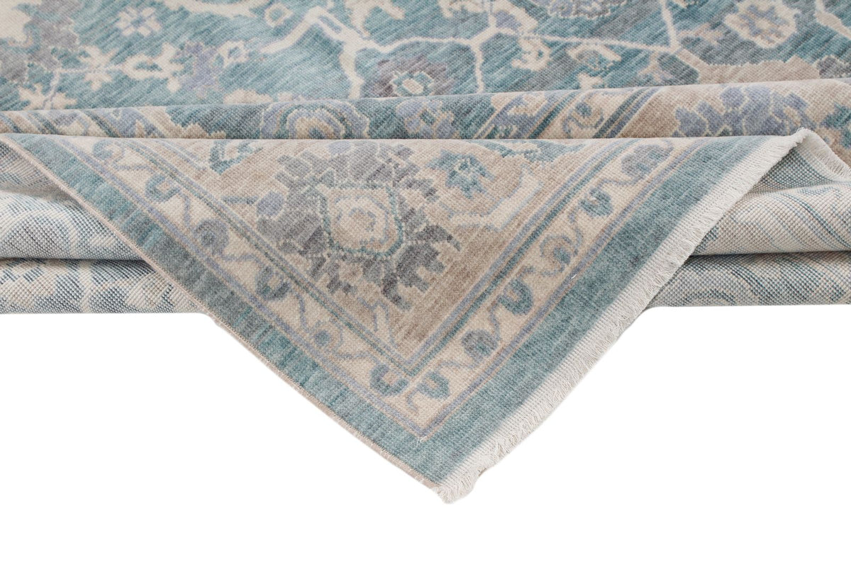 6x10 Blue and Beige Turkish Traditional Rug