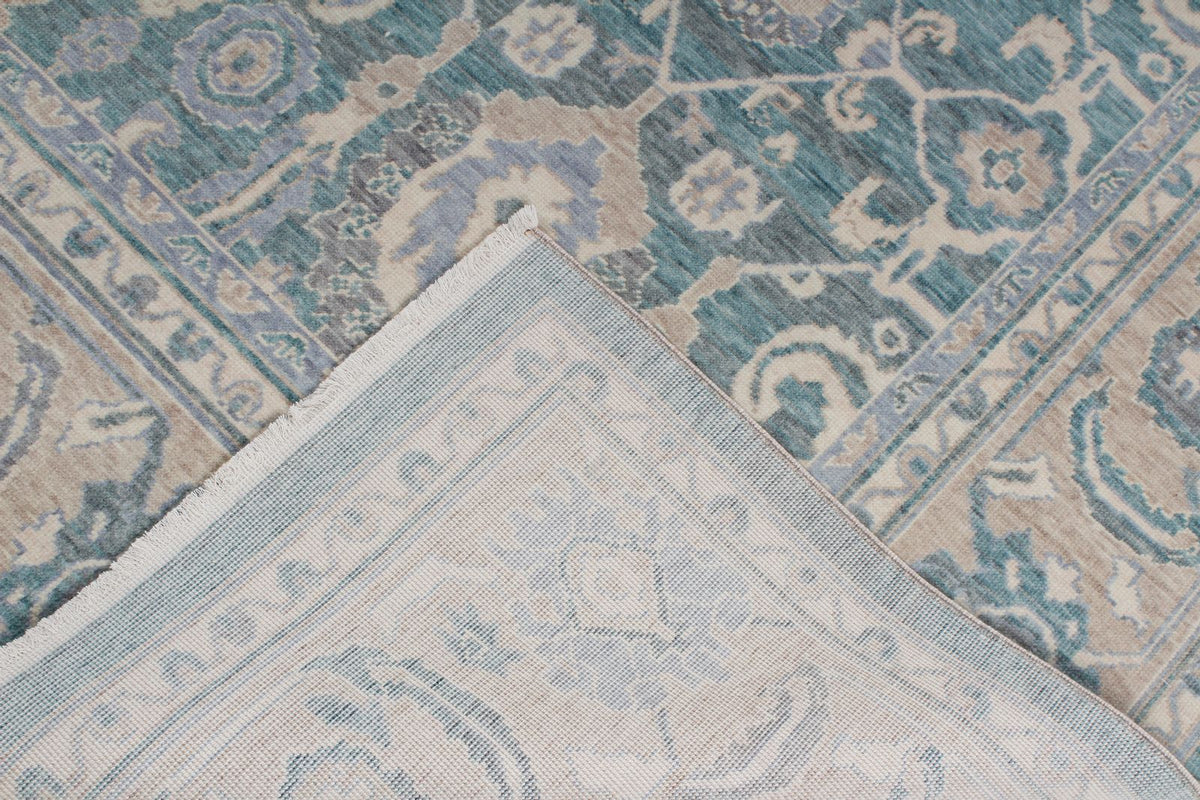 6x10 Blue and Beige Turkish Traditional Rug