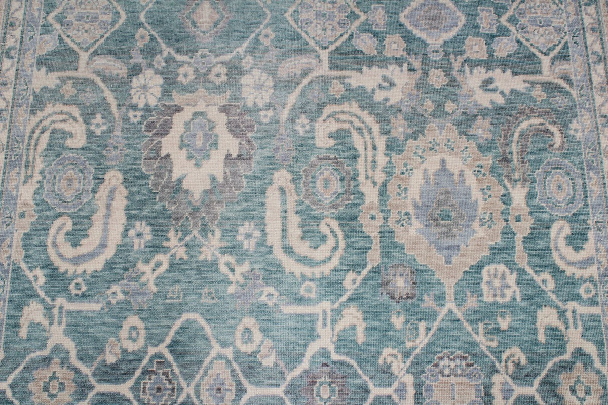 6x10 Blue and Beige Turkish Traditional Rug