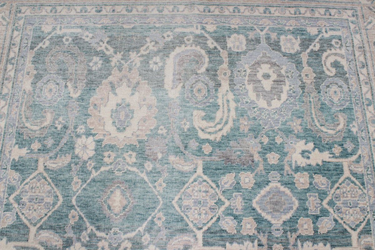 6x10 Blue and Beige Turkish Traditional Rug