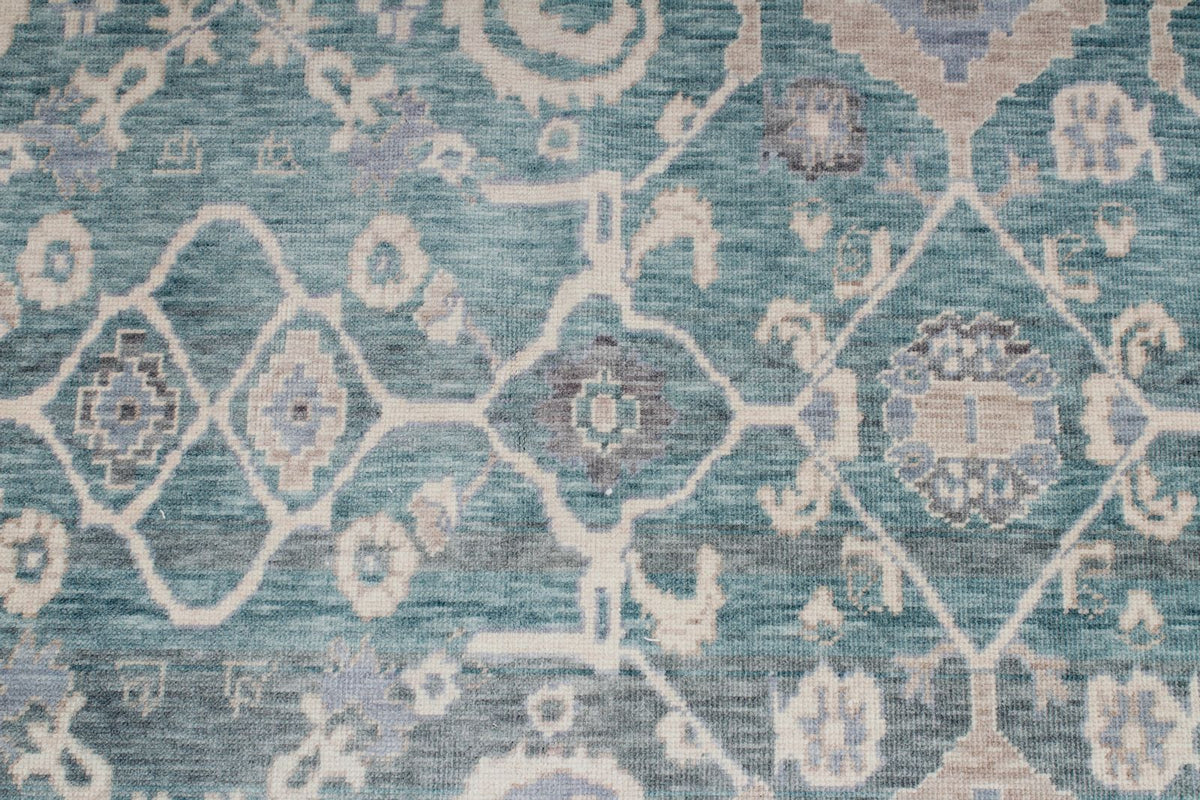 6x10 Blue and Beige Turkish Traditional Rug