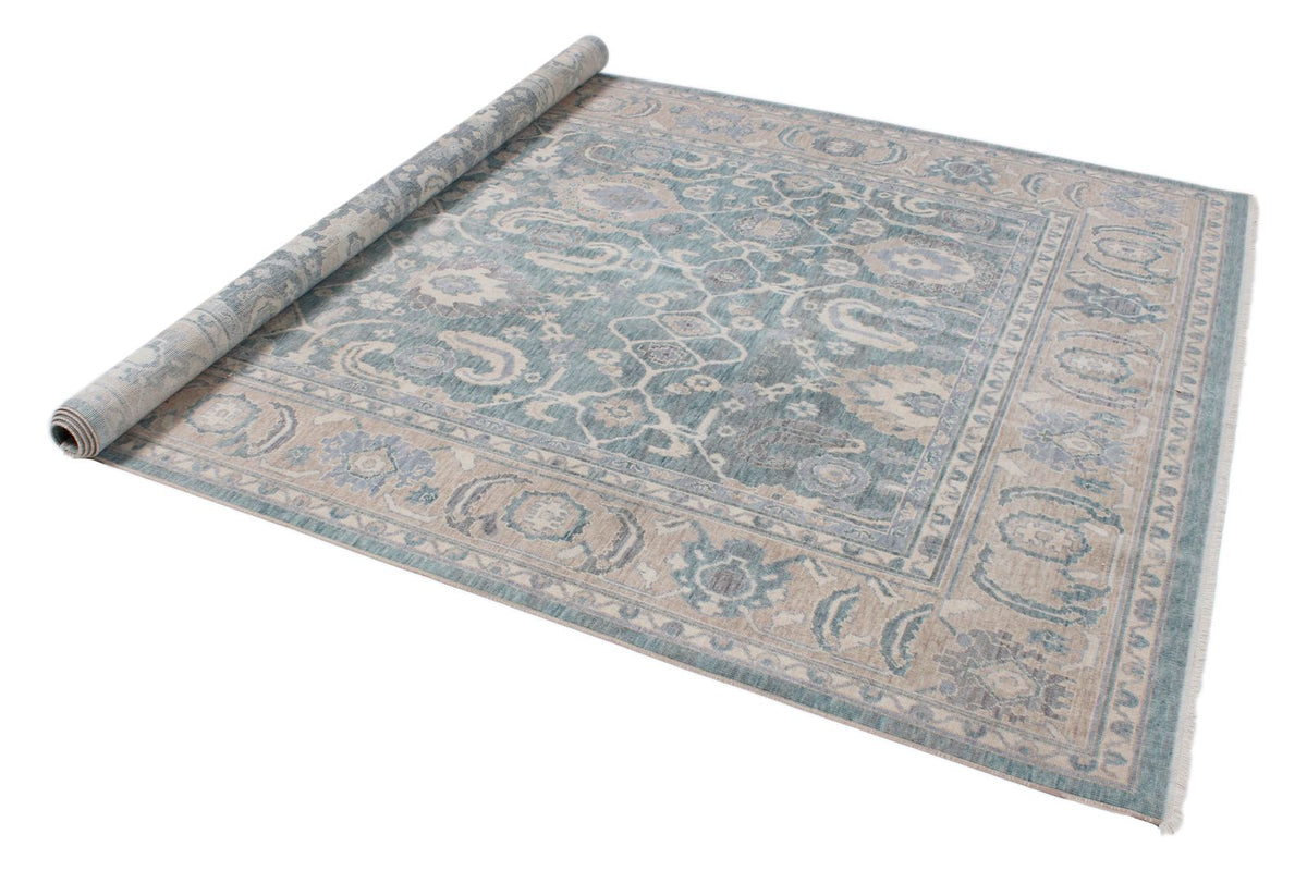 6x10 Blue and Beige Turkish Traditional Rug