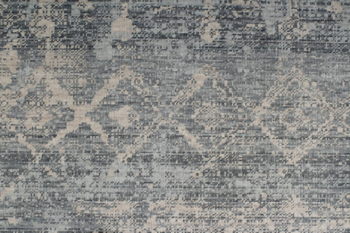 8x11 Blue and Ivory Turkish Traditional Rug