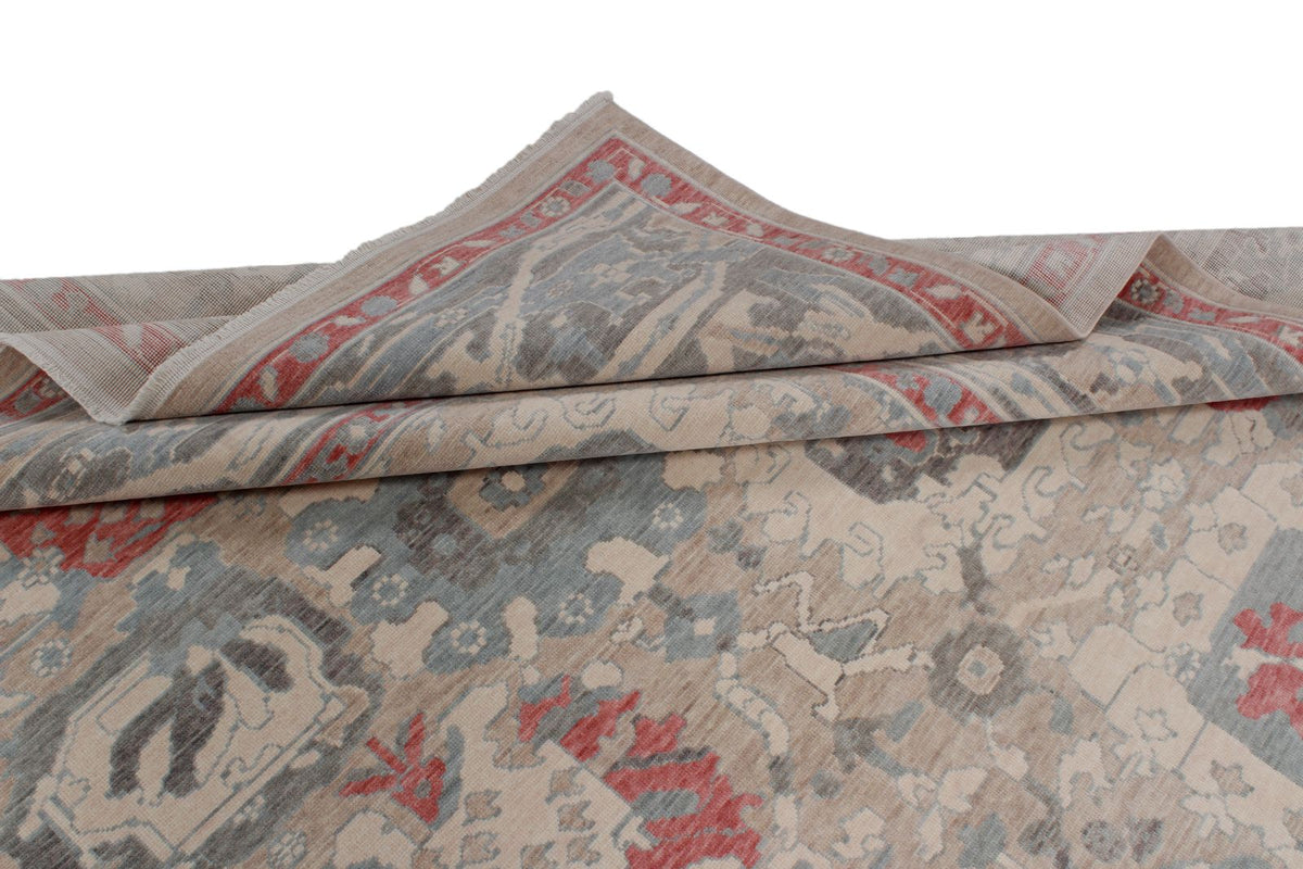 8x10 Ivory and Gray Turkish Traditional Rug
