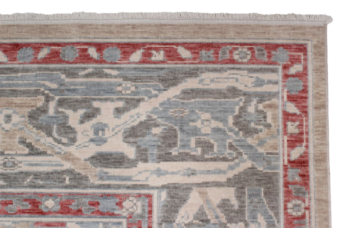 8x10 Ivory and Gray Turkish Traditional Rug