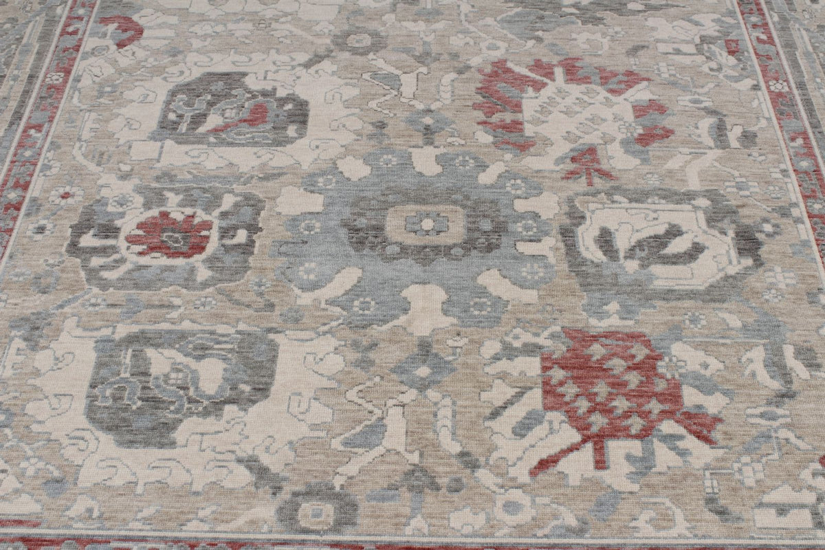 8x10 Ivory and Gray Turkish Traditional Rug