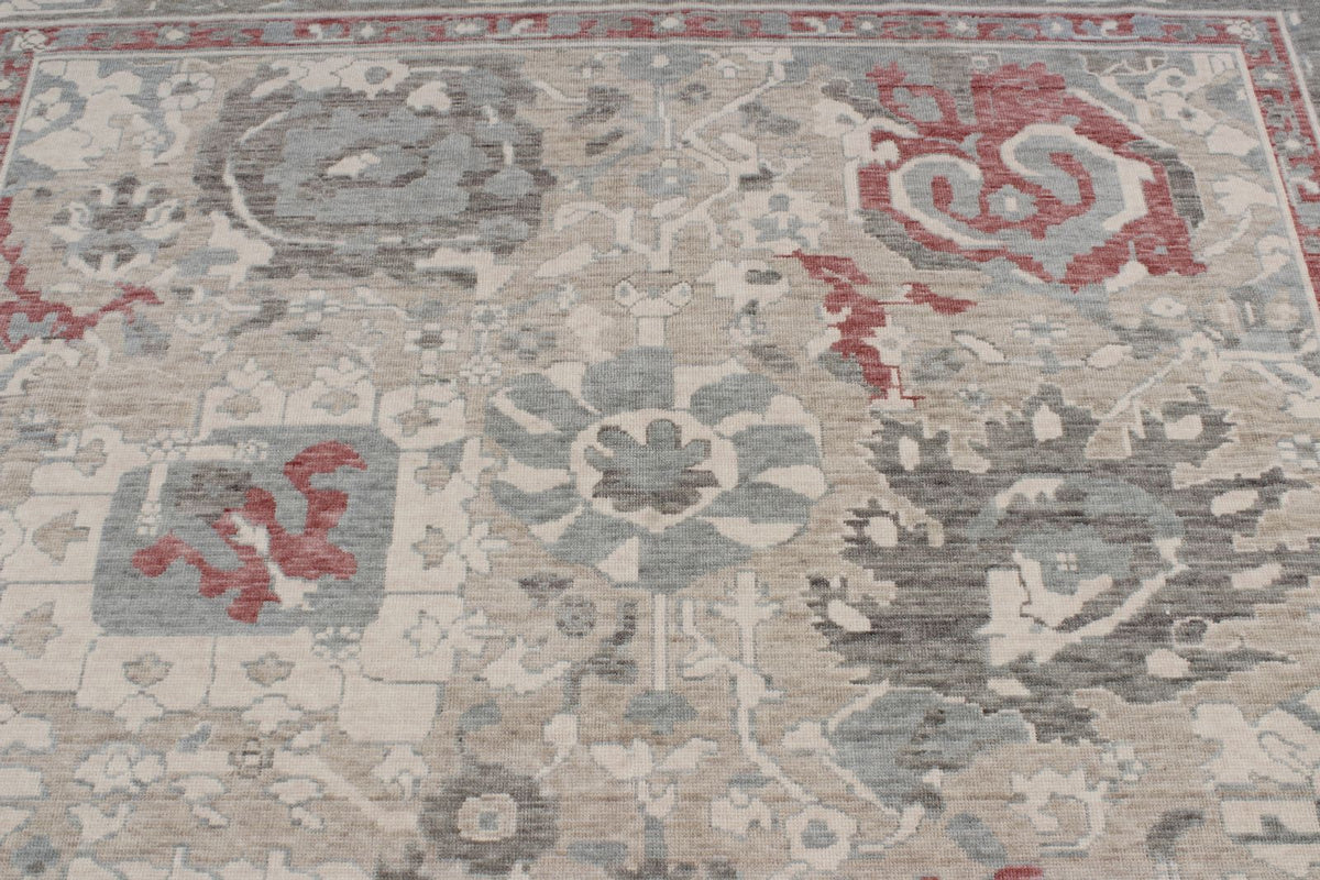 8x10 Ivory and Gray Turkish Traditional Rug
