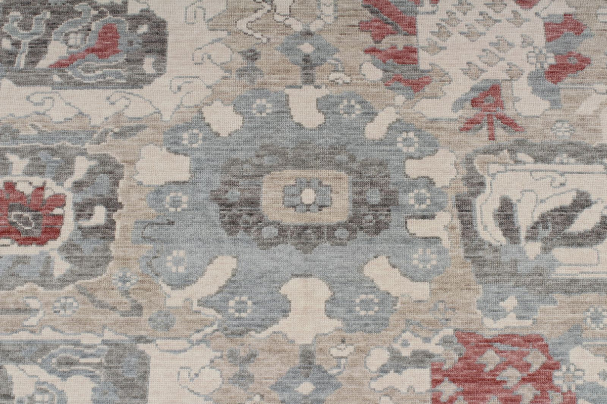 8x10 Ivory and Gray Turkish Traditional Rug