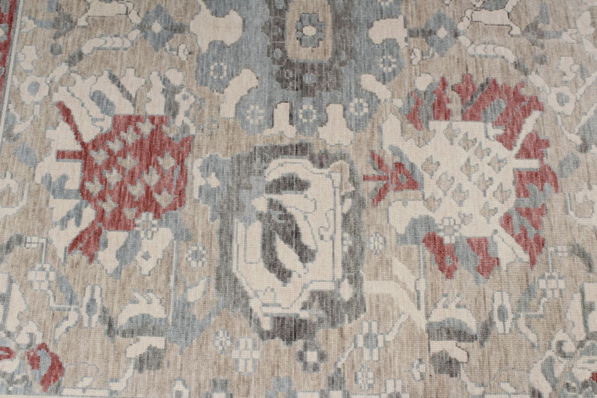 8x10 Ivory and Gray Turkish Traditional Rug