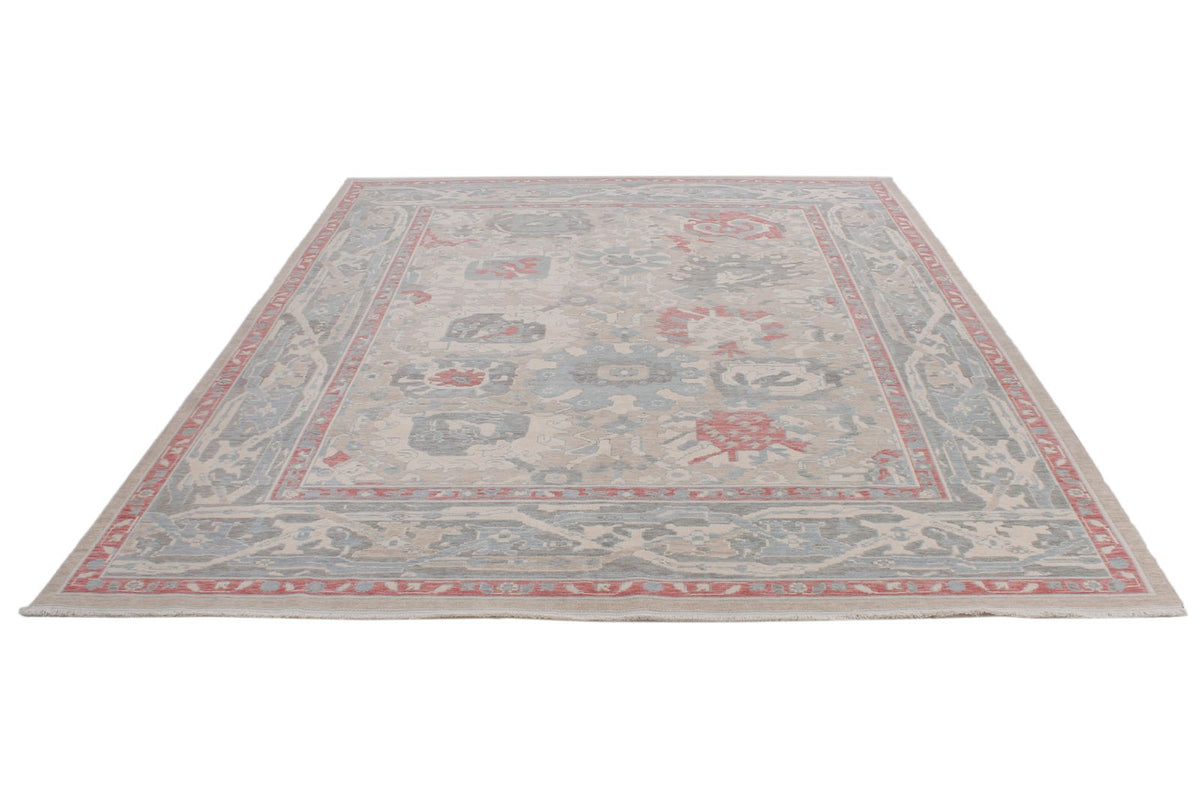 8x10 Ivory and Gray Turkish Traditional Rug