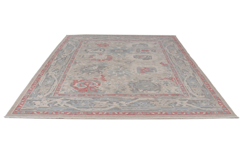 8x10 Ivory and Gray Turkish Traditional Rug
