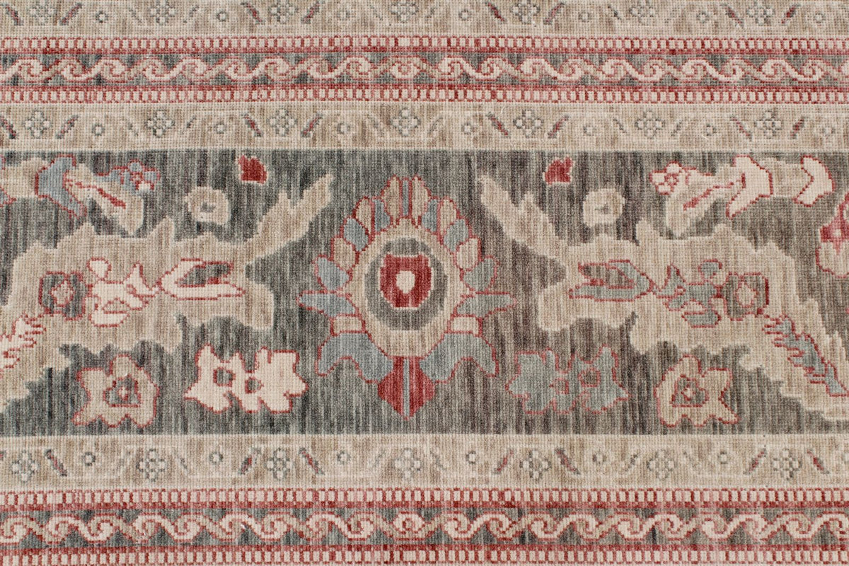 10x13 Beige and Gray Turkish Traditional Rug