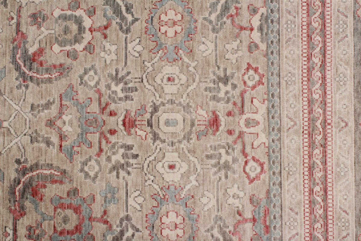 10x13 Beige and Gray Turkish Traditional Rug