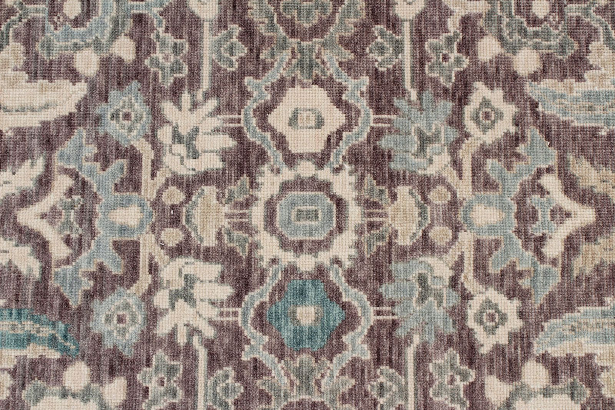 10x13 Purple and Ivory Turkish Traditional Rug